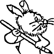 Bild Hase mit Stift