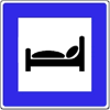 Verkehrszeichen Bett